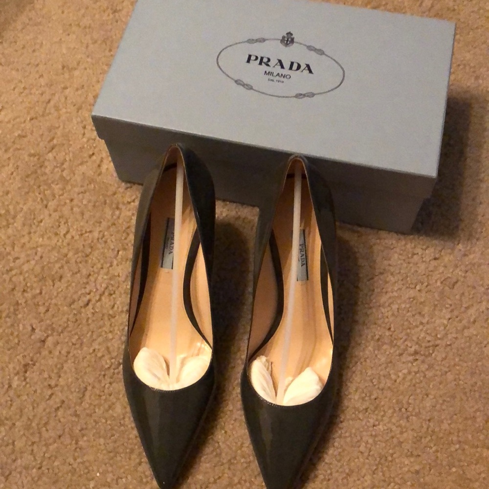 Prada Gray Heels
